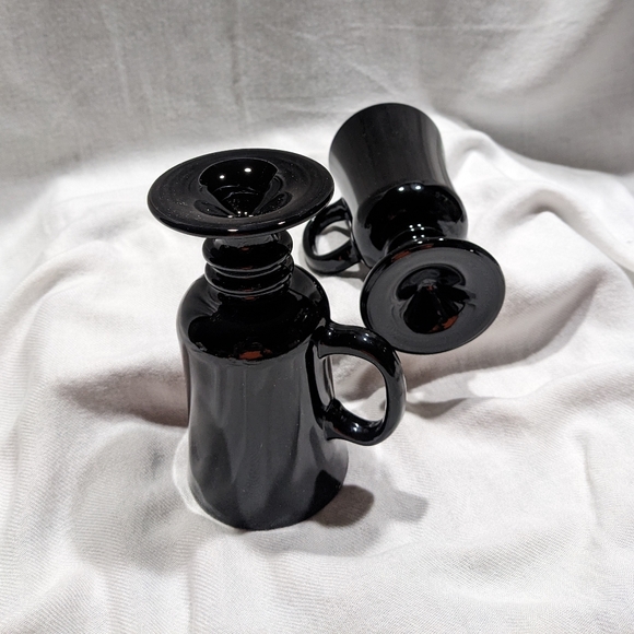 Black pedestal cups - Picture 3 of 8